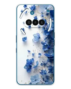 Чохол для Nothing Phone (3a) з картинкою «Блакитний квітковий каскад»