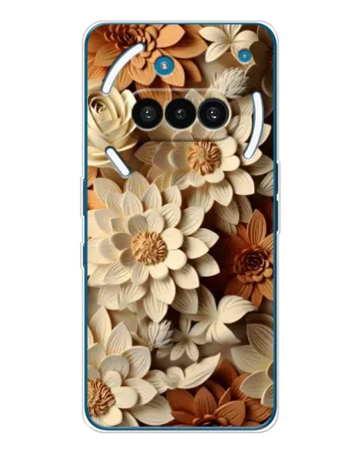 Чехол для Nothing Phone (3a) с картинкой «Бежевый флористический декор»