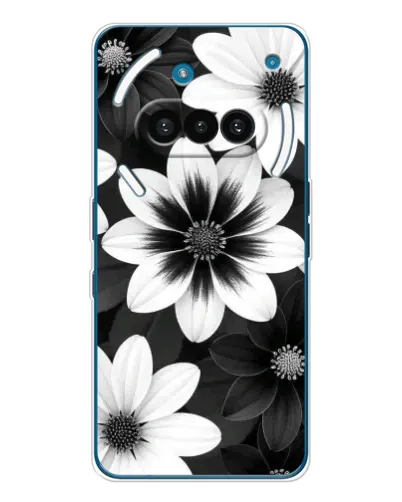 Чехол для Nothing Phone (3a) с картинкой «Монохромные астры»