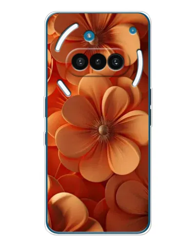 Чехол для Nothing Phone (3a) с картинкой «Оранжевый макро цветок»