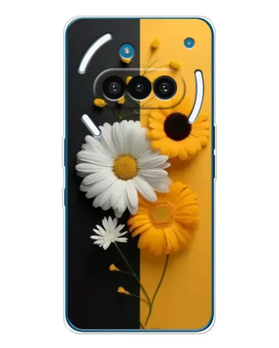 Чехол для Nothing Phone (3a) с картинкой «Подсолнух и ромашка»