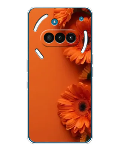 Чехол для Nothing Phone (3a) с картинкой «Оранжевые герберы»