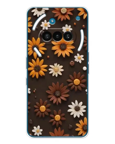 Чехол для Nothing Phone (3a) с картинкой «Узор из маленьких подсолнухов»