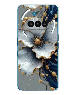 Чохол для Nothing Phone (3a) з картинкою «Біла квітка та золотий флюїд»