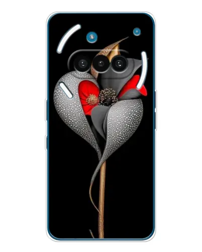 Чехол для Nothing Phone (3a) с картинкой «Серебряный фантазийный цветок» Чехол для Nothing Phone (3a) с картинкой «Серебряный фантазийный цветок»