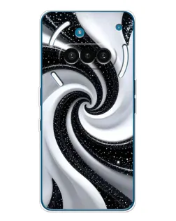Чохол для Nothing Phone (3a) з картинкою «Чорно-біла спіраль»