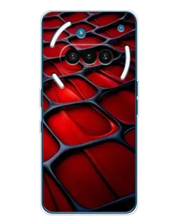 Чехол для Nothing Phone (3a) с картинкой «Красная глянцевая сетка»