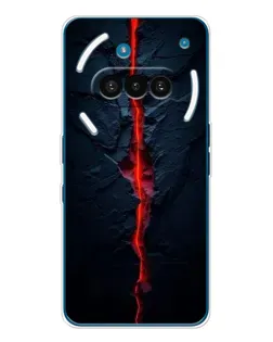 Чехол для Nothing Phone (3a) с картинкой «Kрасная лавовая трещина»