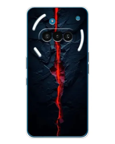 Чехол для Nothing Phone (3a) с картинкой «Kрасная лавовая трещина»