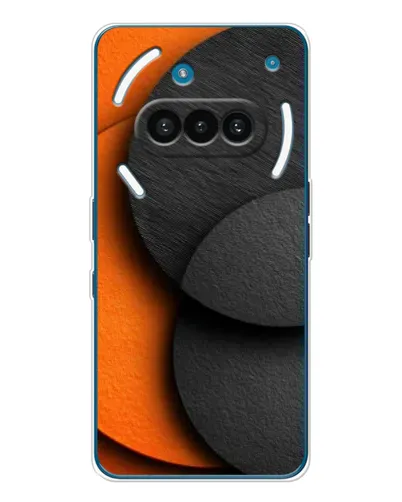 Чехол для Nothing Phone (3a) с картинкой «Геометрия оранжевых кругов»