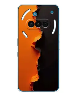 Чехол для Nothing Phone (3a) с картинкой «Оранжевый разлом»