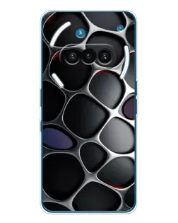 Чехол для Nothing Phone (3a) с картинкой «Объемная темная решетка»