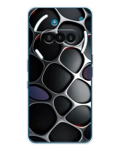 Чехол для Nothing Phone (3a) с картинкой «Объемная темная решетка»