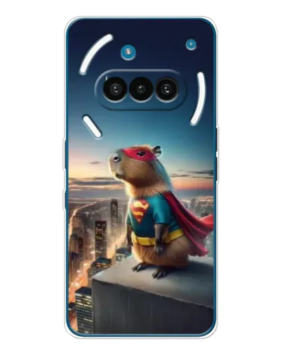 Чехол для Nothing Phone (3a) с картинкой «Капи-мен супергерой»
