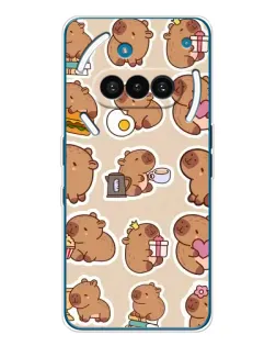 Чехол для Nothing Phone (3a) с картинкой «Капибары паттерн» Чехол для Nothing Phone (3a) с картинкой «Капибары паттерн»
