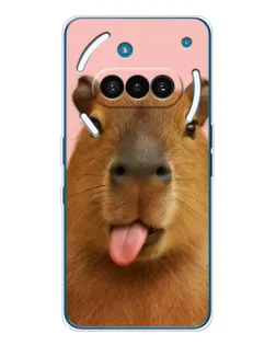 Чехол для Nothing Phone (3a) с картинкой «Капибара с языком» Чехол для Nothing Phone (3a) с картинкой «Капибара с языком»