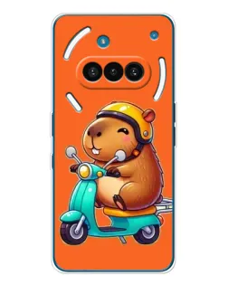 Чехол для Nothing Phone (3a) с картинкой «Капибара на скутере» Чехол для Nothing Phone (3a) с картинкой «Капибара на скутере»