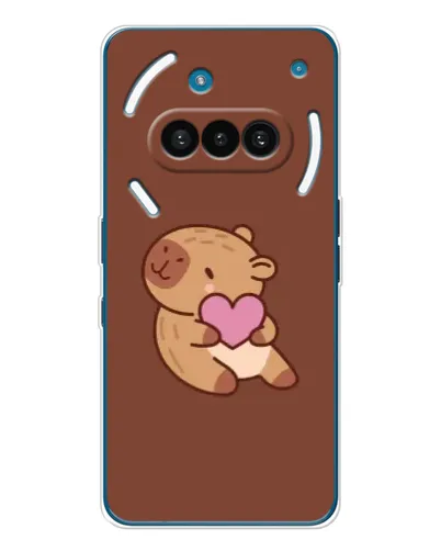 Чехол для Nothing Phone (3a) с картинкой «Капибара с сердцем»