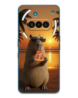 Чехол для Nothing Phone (3a) с картинкой «Капибара с пиццей» Чехол для Nothing Phone (3a) с картинкой «Капибара с пиццей»
