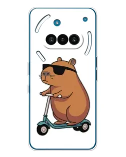 Чехол для Nothing Phone (3a) с картинкой «Капибара на самокате» Чехол для Nothing Phone (3a) с картинкой «Капибара на самокате»