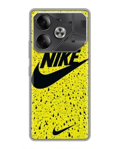 Чехол для Nothing Phone (4a) Pro с картинкой «Желтый текстурный Nike»