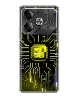 Чехол для Nothing Phone (4a) Pro с картинкой «Nike — золотая искра»