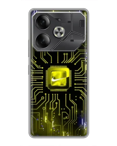 Чехол для Nothing Phone (4a) Pro с картинкой «Nike — золотая искра»