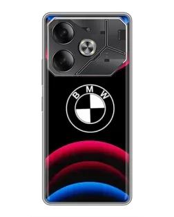 Чехол для Nothing Phone (4a) Pro с картинкой «Логотип BMW и неоновые дуги»