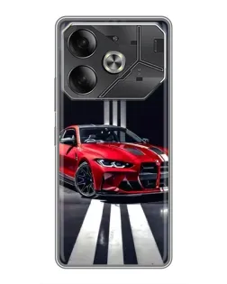 Чехол для Nothing Phone (4a) Pro с картинкой «Красная BMW на дороге»
