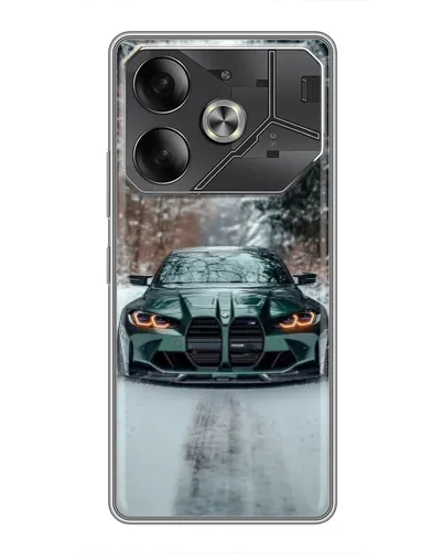 Чехол для Nothing Phone (4a) Pro с картинкой «BMW в зимнем лесу»