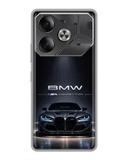 Чехол для Nothing Phone (4a) Pro с картинкой «BMW сквозь ночной город»