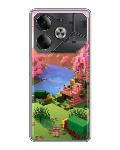 Чехол для Nothing Phone (4a) Pro с картинкой «Розовое дерево Minecraft»