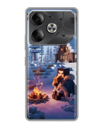 Чехол для Nothing Phone (4a) Pro с картинкой «Зимний Minecraft»