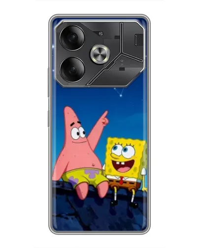 Чехол для Nothing Phone (4a) Pro с картинкой «Губка Боб и Патрик ночью» Чехол для Nothing Phone (4a) Pro с картинкой «Губка Боб и Патрик ночью»