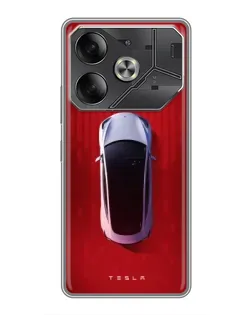 Чехол для Nothing Phone (4a) Pro с картинкой «Tesla Top View»