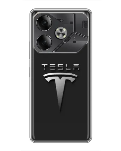 Чехол для Nothing Phone (4a) Pro с картинкой «Стальной логотип Tesla»