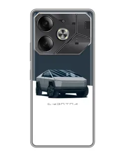 Чехол для Nothing Phone (4a) Pro с картинкой «Серебристый Cybertruck Tesla»