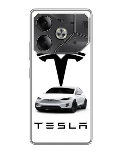 Чехол для Nothing Phone (4a) Pro с картинкой «Tesla White Style»