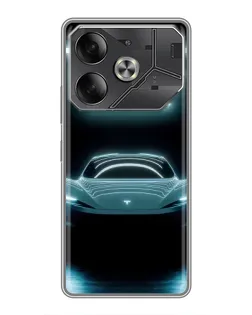 Чехол для Nothing Phone (4a) Pro с картинкой «Tesla в неоне»
