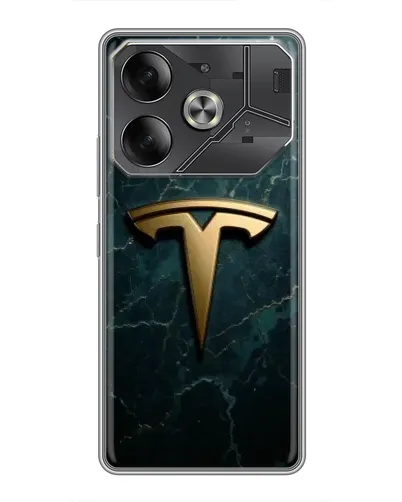 Чехол для Nothing Phone (4a) Pro с картинкой «Мраморная Tesla Gold»