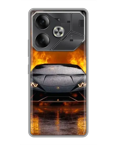 Чехол для Nothing Phone (4a) Pro с картинкой «Lamborghini в огне»