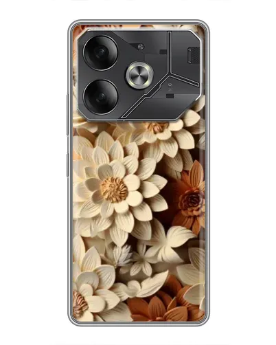 Чехол для Nothing Phone (4a) Pro с картинкой «Бежевый флористический декор»