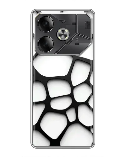 Чехол для Nothing Phone (4a) Pro с картинкой «Белая объемная сетка» Чехол для Nothing Phone (4a) Pro с картинкой «Белая объемная сетка»