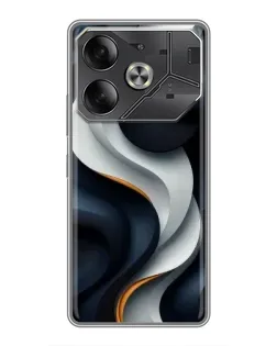 Чехол для Nothing Phone (4a) Pro с картинкой «Объемные черно-белые ленты» Чехол для Nothing Phone (4a) Pro с картинкой «Объемные черно-белые ленты»