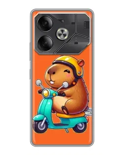 Чехол для Nothing Phone (4a) Pro с картинкой «Капибара на скутере» Чехол для Nothing Phone (4a) Pro с картинкой «Капибара на скутере»