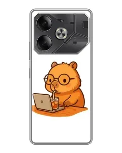Чехол для Nothing Phone (4a) Pro с картинкой «Капибара с ноутбуком» Чехол для Nothing Phone (4a) Pro с картинкой «Капибара с ноутбуком»
