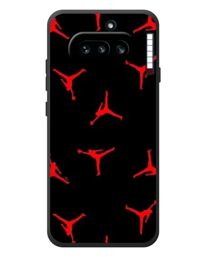 Чехол для Nothing Phone (4a) с картинкой «Jordan Red Pattern»
