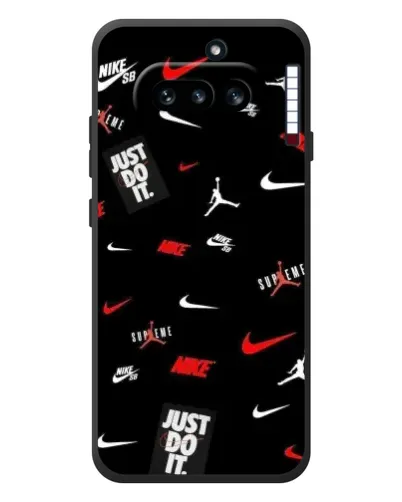 Чехол для Nothing Phone (4a) с картинкой «Nike Mix Pattern»