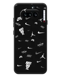 Чохол для Nothing Phone (4a) з картинкою «Nike Black Pattern»