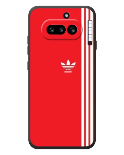 Чохол для Nothing Phone (4a) з картинкою «Червоний мінімалізм Adidas»